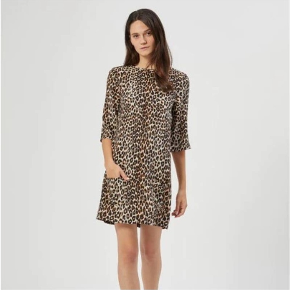 EQUIPMENT Aubrey Silk Dress Leopard Print S